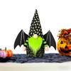 Bat Gnome Halloween Home Decor W/ Bat Wing Halloween Gnome Doll Halloween Dwarfs Plush Decor for Bedroom and Garden Decoration