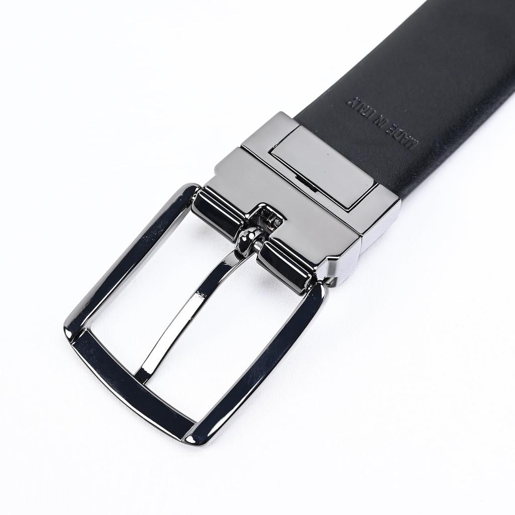 Emporio Armani Belt, 3.5cm Wide, Compatible with the Stringa System, Reversible, Men's, Brown, Y4S576 Y748I 88213, Leather [Used]