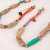 Cat Toys Cotton Rope with Natural Wood Polygon Segments Interactive Toy Chew Resistant Teeth Cleaning Toy