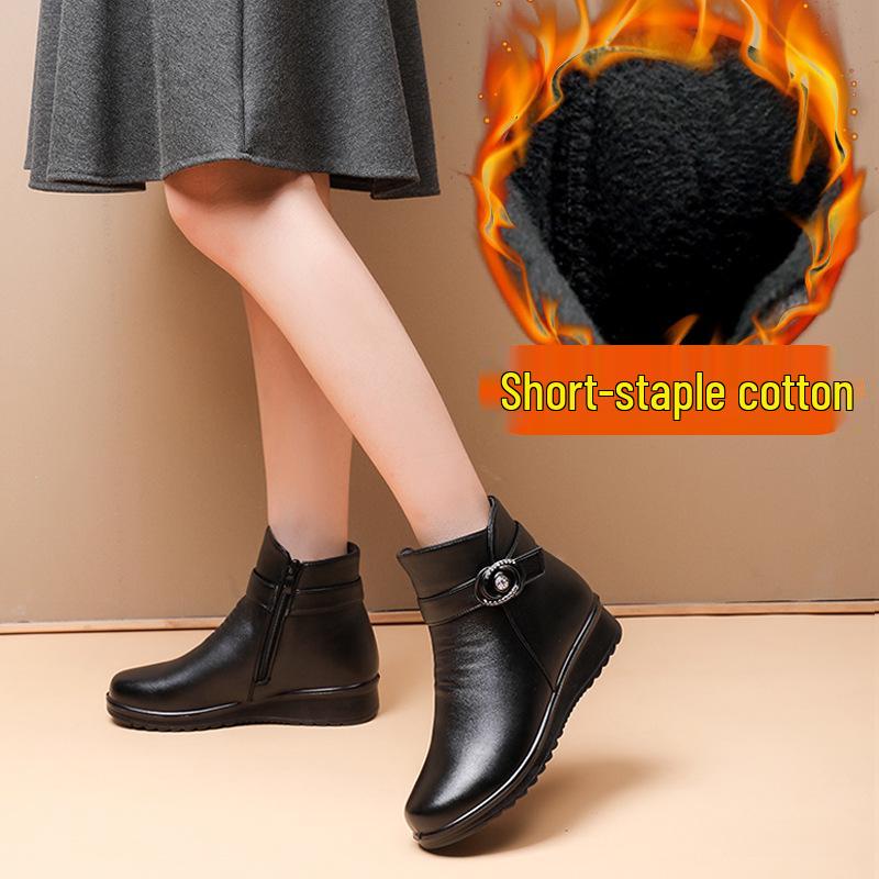 

Mom s Cotton Shoes: Non-Slip, Plus Velvet, Warm Short Boots for Middle-Aged and Elderly Women, Perfect for Autumn and Winter 42