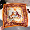 Fashion Square Fashion Foreign Style Small Silk Scarf Women'S Headband Decorative Scarf Dual-Purpose Small Square Scarf New Scarf