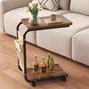 Mobile Side Table: Luxurious Compact Sofa Cart, Modern Living Room Coffee Table, Mini Bedside Storage Rack