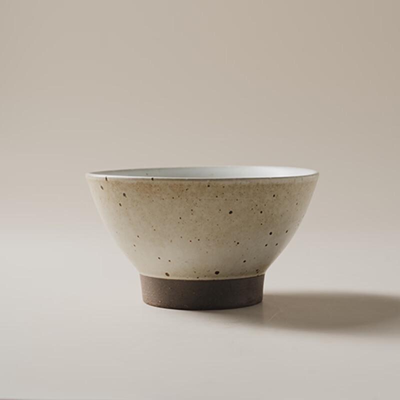 Retro Coarse Ceramic Conical Noodle Soup Bowl