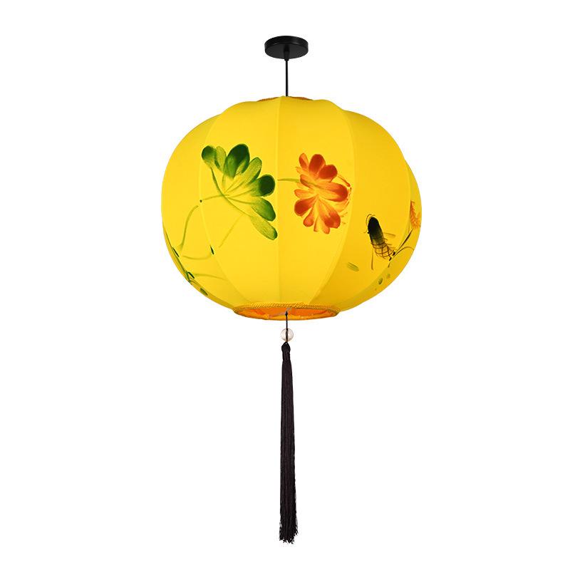 Chinese Style Outdoor Waterproof Colorful Round Lanterns for Scenic Spots and Restaurants