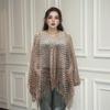 Tassel Sunscreen Cover-up Crochet Fishnet Swimsuit Cover Up Fashion Knit Hollow Out Top  Women