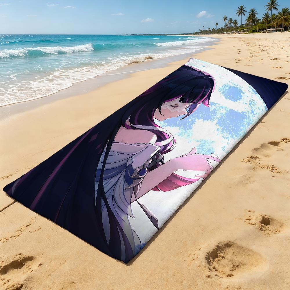 Genshin Impact Columbina Towel For Outdoor Camping Beach Towel Super Absorbent Quick-Drying Summer Towel