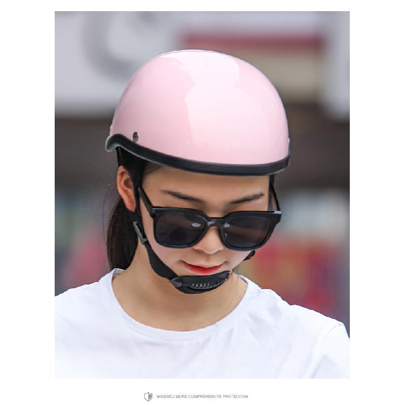 Lightweight Retro Open Face Motorcycle Helmet Breathable Summer Four Season Scooter Bike Half Helmet For Men Women