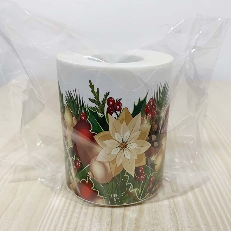 

WTEMPO Christmas Decorative Board Border Stickers Handicrafts Decorative Self-adhesive Stickers Waterproof DIY Printed Stickers Easy To Cut 2pcs красный