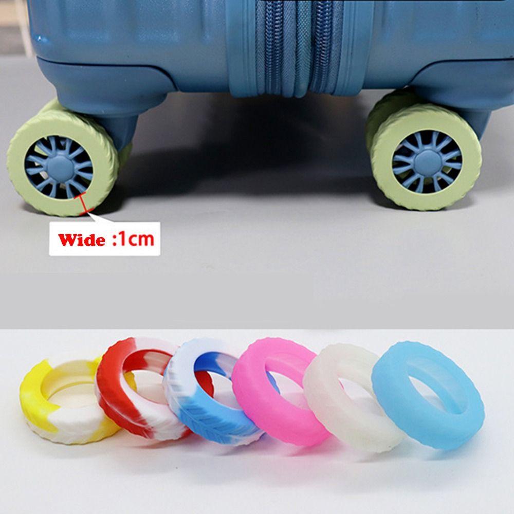 4Pcs Silicone Luggage Wheels Protector Suitcase Parts Axles Reduce Wheel Wear Travel Luggage Caster shoes