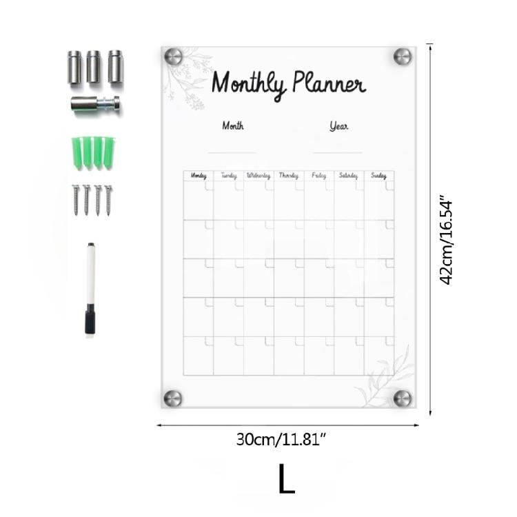 Acrylic Dry Erase Calendar Board To Do List Whiteboard for Wall Decorative