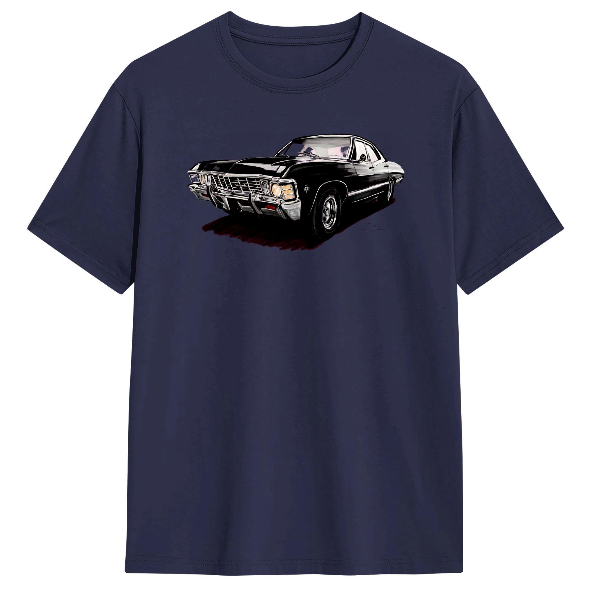 

Supernatural Impala T Shirt Summer 100 Cotton TShirts For Unisexs Harajuku Printed Tshirt ShortSleeved Y2K Funny Top Tees 4XL
