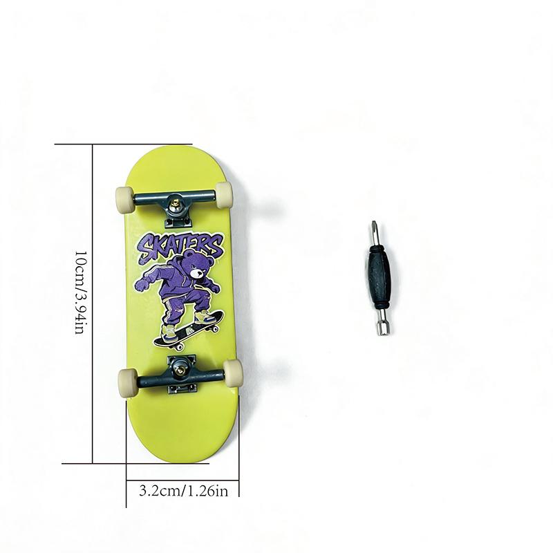 Complete ABS Deck Fingerboard Set Waterproof Professional Portable Mini Skateboard for Youngsters Finger Tricks Practice жёлтый