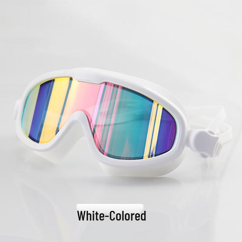 WEZHO Adult Large-Frame Electroplated Anti-fog Swimming Goggles