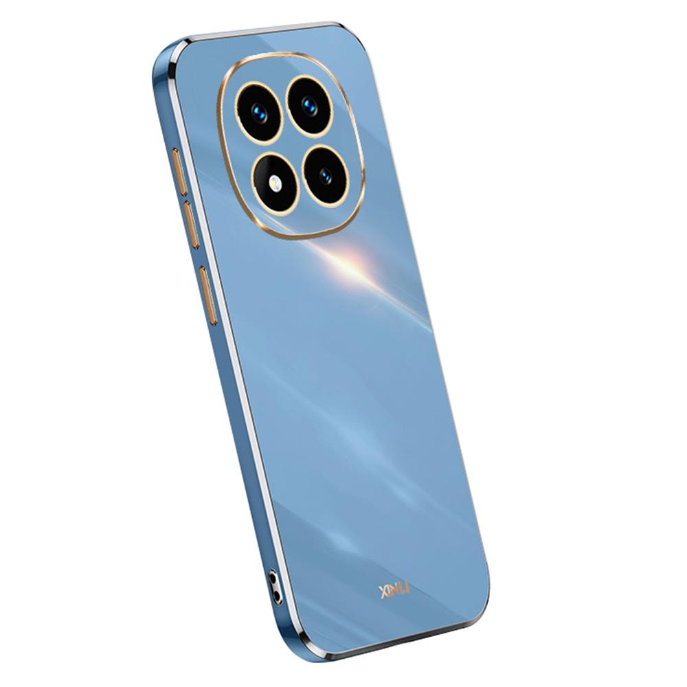 

XINLI For Xiaomi Redmi Note 14 Pro 4G Case TPU Phone Cover with Electroplating Frame Blue