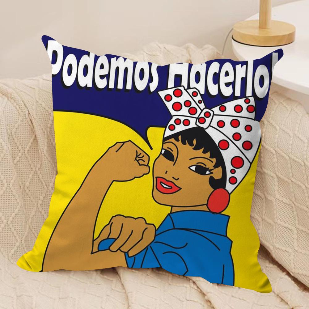 AAesthetic Art Venezuela Cushion Cover Silky Short Plush DoubleSided Printed Pillow Case for Sofa All Seasons Home Decor Gift
