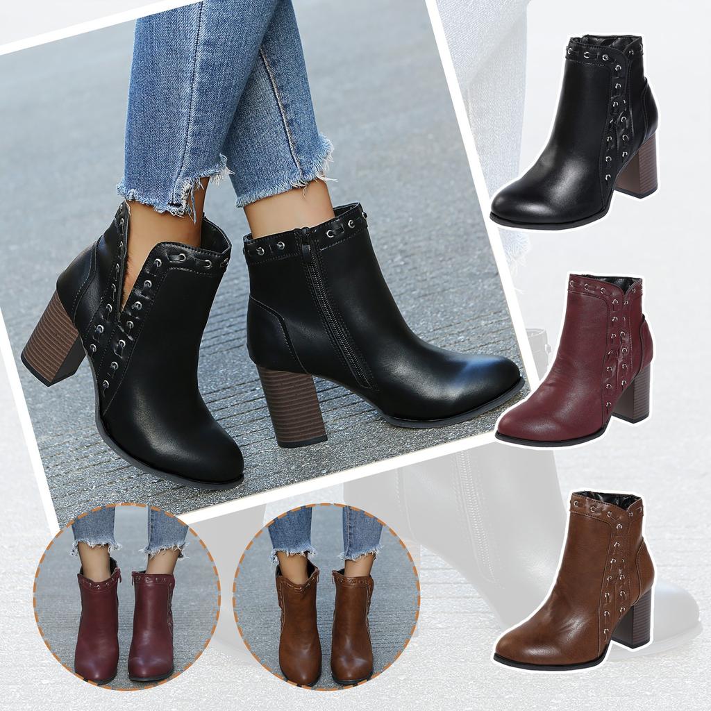 Cheap Women's Ladies Fashion Round Toe Casual High Heels Single Shoes