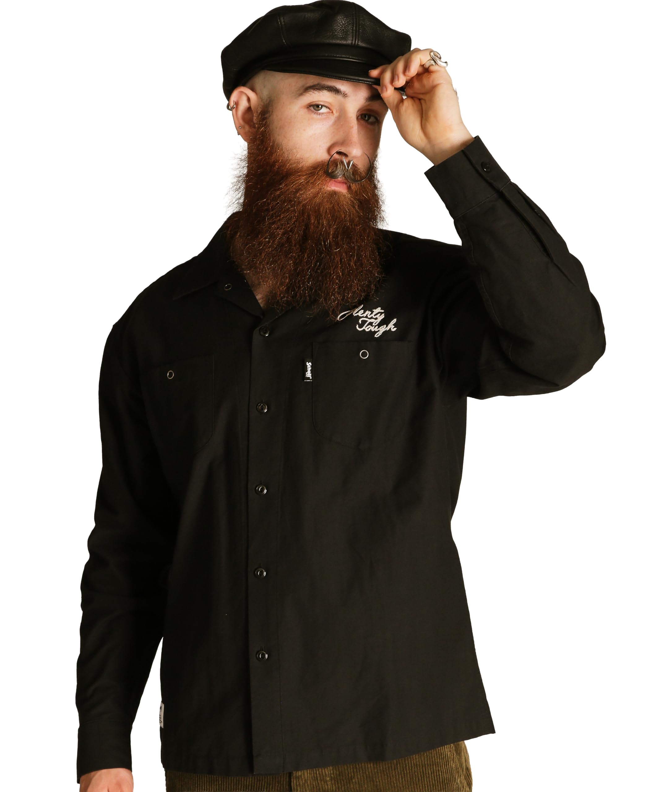 

Schott NC РАБОЧАЯ РУБАШКА EMB. Вышитая рабочая рубашка, мужская, размер 2XL, 010, черный, 782-5220002