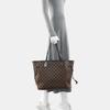 [Pre-Owned] Neverfull Mm Checkered Coated Canvas With Leather Trim Tote Bag - Very Good #C7EZ73