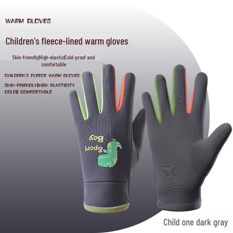 Leuchtende Kinder-Cartoon-Handschuhe: Winddichte Rad- & Outdoor-Sporthandschuhe für Jungen und Mädchen (Herbst Winter)