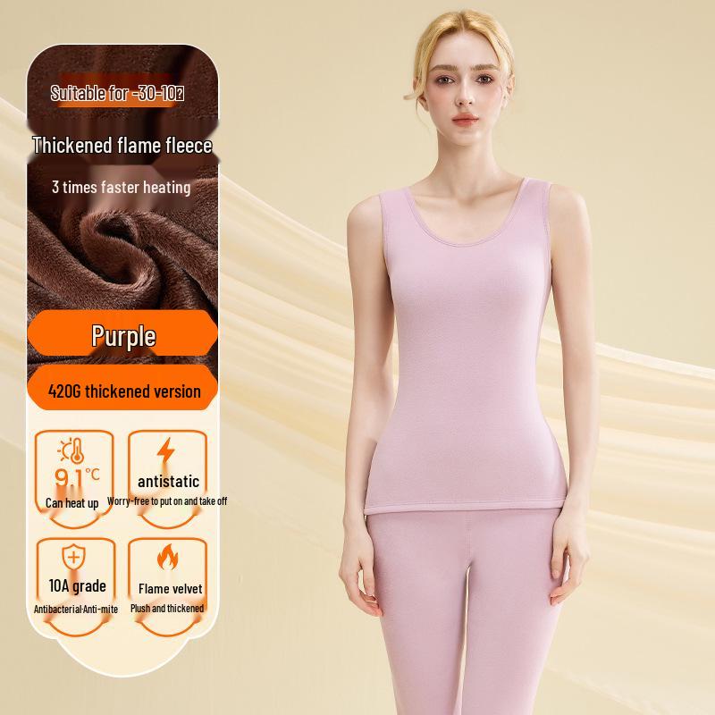 Women's Thickened Fleece-Lined Heated Vest for Winter