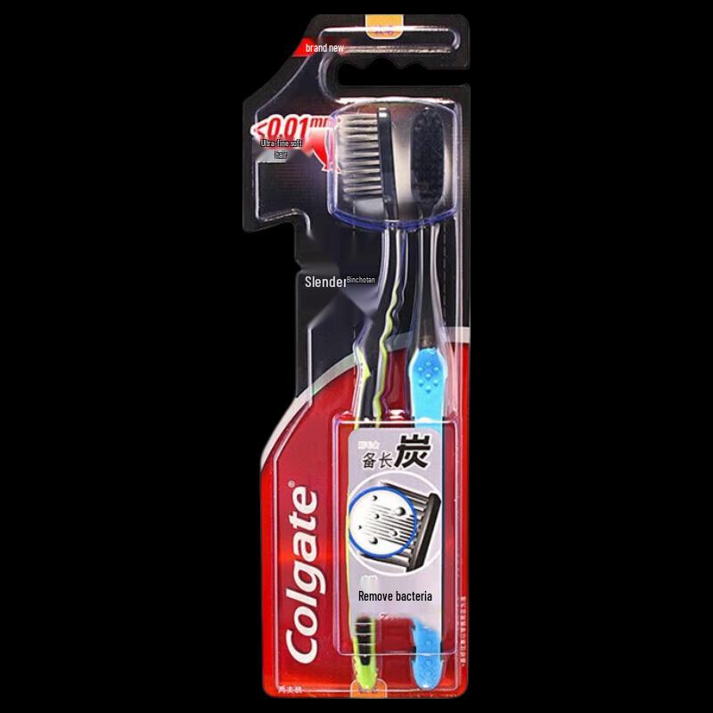 Colgate Slender Bristle Binchotan Toothbrush (2-Pack)