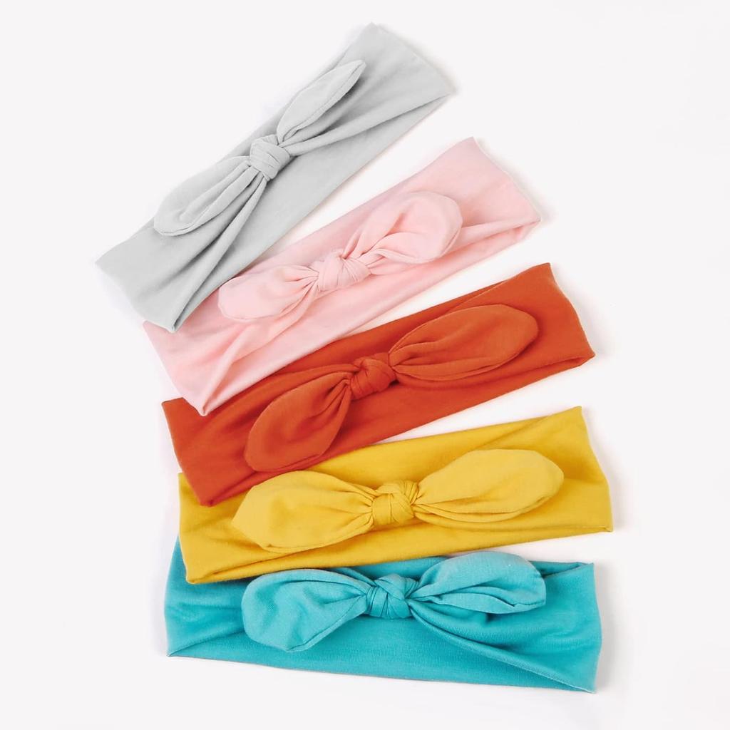 Cute Rabbit Ear Headbands for Women Girls Knot Hairbands Bunny Head Bands Yoga Turban Headwrap Bandana Bowknot Hair Accessories