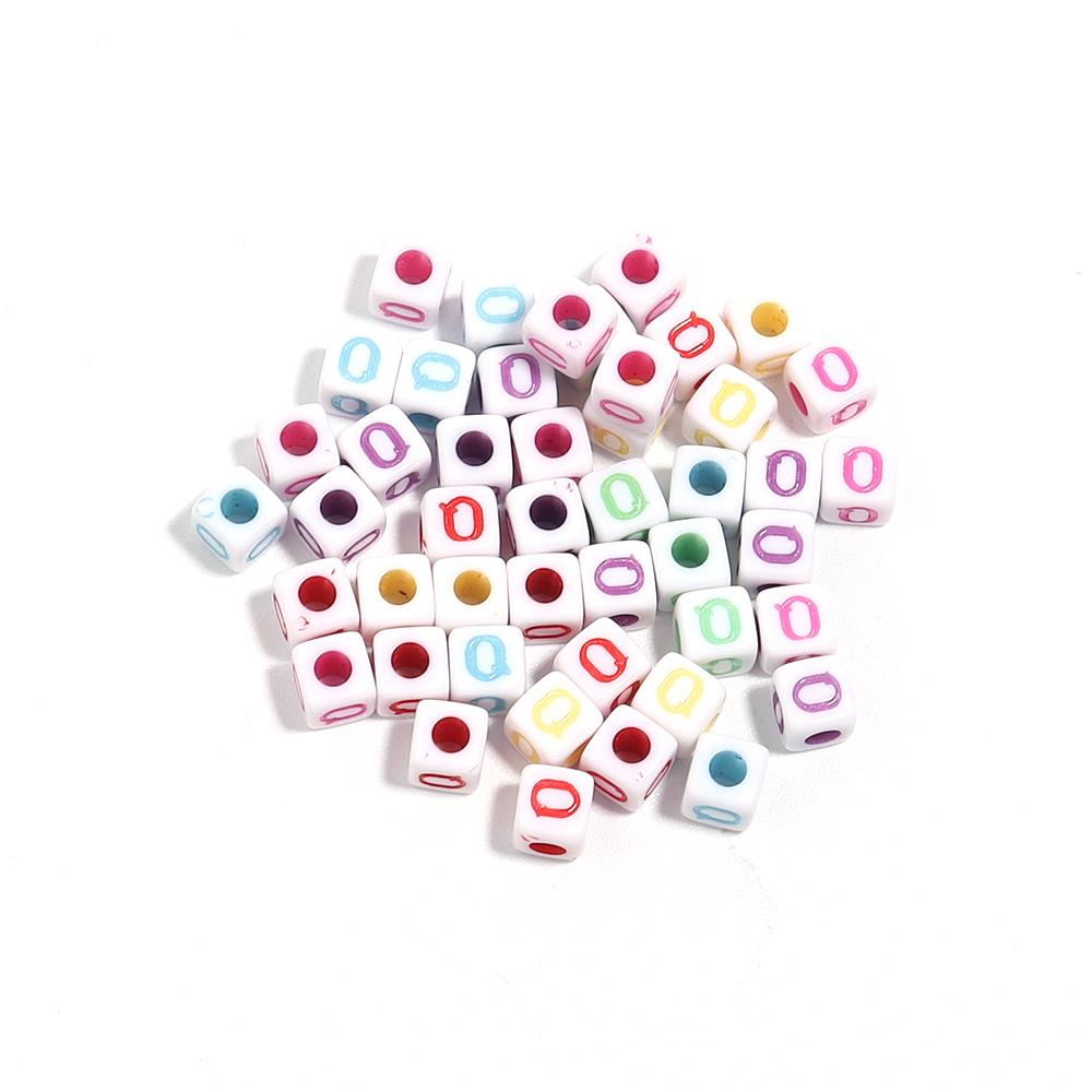 100pcs/lot  A-Z Acrylic Letter Bead Square Loose Spacer Alphabet Beads for DIY Bracelet Necklace Jewelry Making Supplies