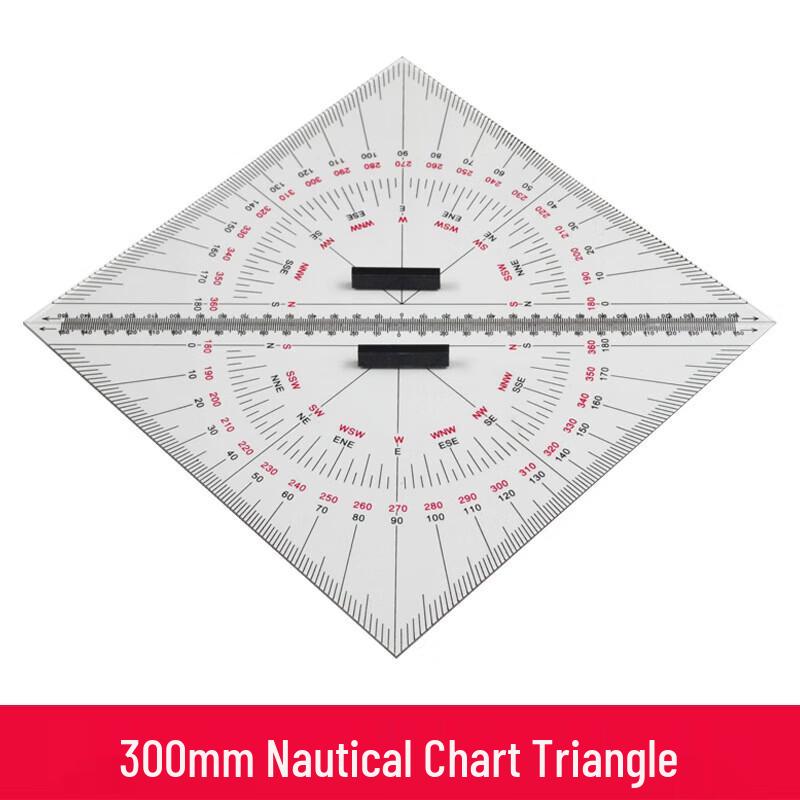 PureForest 300mm Triangle Chart Ruler Set 33.6x23.8cm