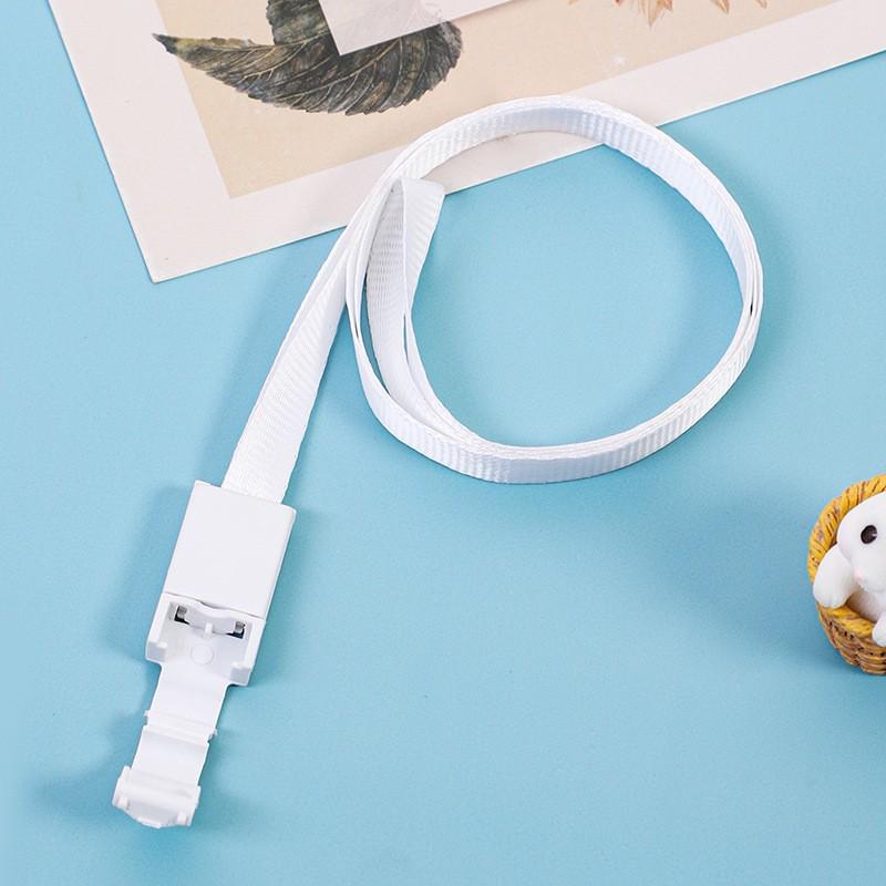 Dual-Sided Clear ID Badge Holder Lanyard - Name Tag & Bus Card Sleeve