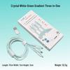 66W Ice Crystal Gradient Three-in-One Fast Charging Cable for Apple 16 & Huawei Type-C Phones
