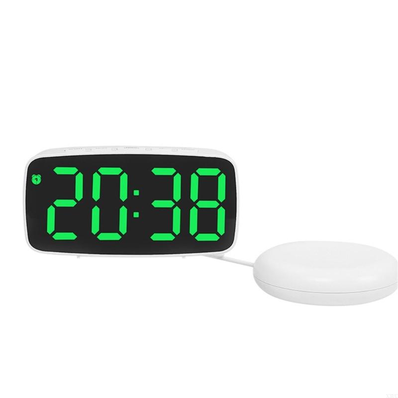 

Digital LED Mirror Clock Temperature Display Adjustment Brightness Clap Activation Bedroom X3UC