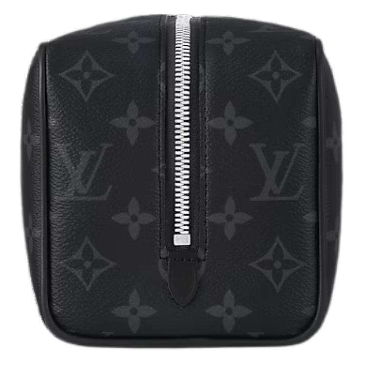 Louis Vuitton Borsa da toilette con cerniera in tela monogramma da uomo Nera M83113