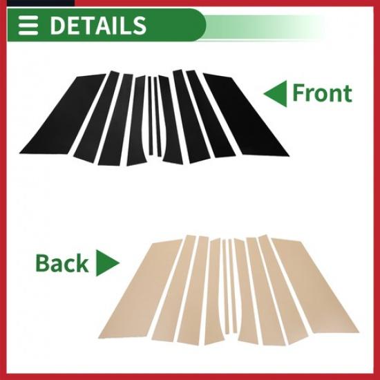 Türsäulenfensterverkleidung für Buick Enclave 2007-2014 Schwarz