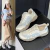 Korean version of high-end soft-soled small casual shoes 2025 summer new versatile fashion shit-stepping mesh women's shoes