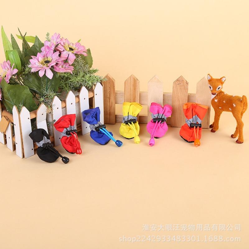 Pet Shoes Plus Velvet for Large and Small Dogs Indoor and Outdoor Dog Soft-soled Shoes Pet Shoe Foot Covers