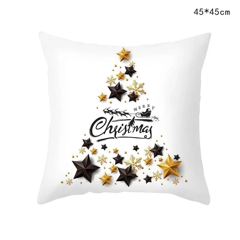 Christmas Themed Pillowcases Car Accessories Office Santa Claus Living Room Sofa Home Pillowcases