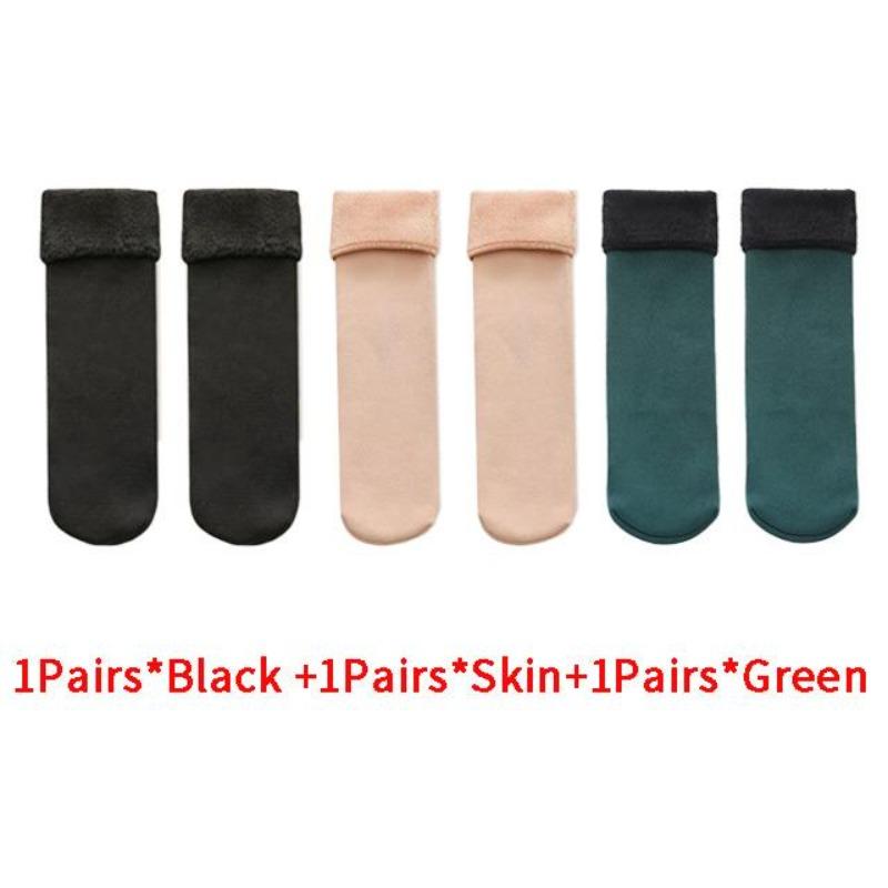1 o 3 Paia Calzini Termici Invernali Unisex Caldi Spessi Lana Cashmere Neve Calzino Senza Cuciture Velluto Morbido Stivali Pavimento Calzini per Dormire