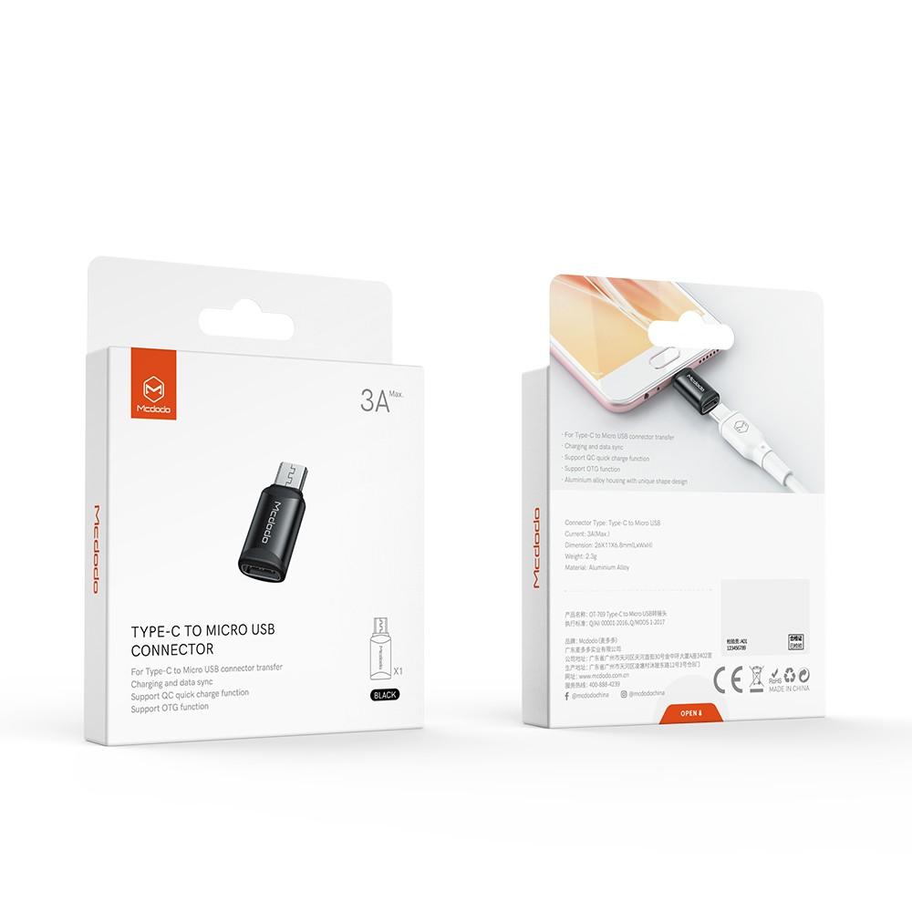 Mcdodo Phone Adapter Usb -C To Micro Usb Adapter Black Ot-7690