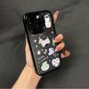 Cartoon Dog Flower Basket Acrylic Phone Case for Apple iPhone 14/15/16/17Pro/16ProMax with Black Frame