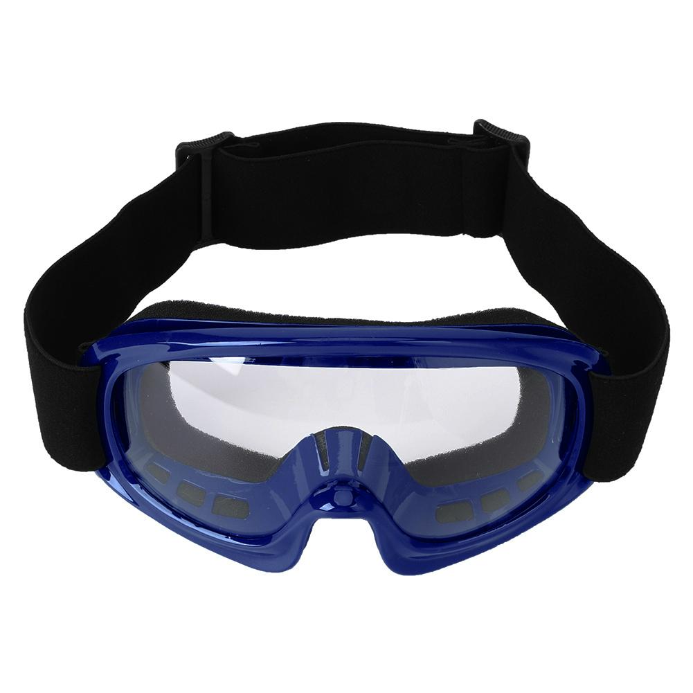 Children Protection Goggles Motorcycle Outdoor Cycling Windproof Anti‑Impact Skiing Glasses(Blue )