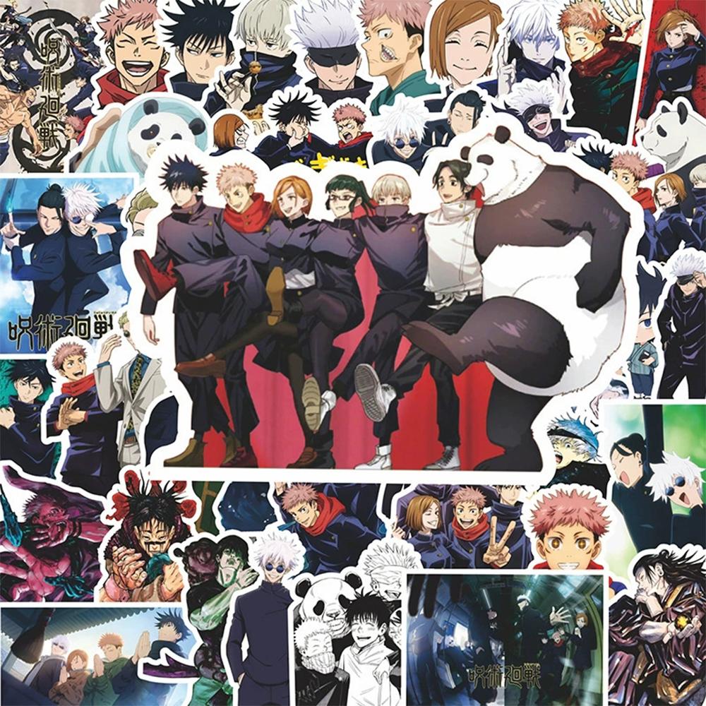 10/30/82pcs Japanese Anime Jujutsu Kaisen Stickers Itadori Yuji Satoru Gojo Cool Decals for Luggage Phone Helmet Cartoon Sticker