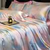 Luxurious Heavy Silk Four-Piece Double-Sided Mulberry Silk Duvet Set with Ice Silk Finish