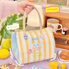 Cute Cat Thermal Lunch Bag For Women Girls Kawaii Portable Insulated Lunch Box Bag Bento Pouch Food Storage Bags For Kids Adults