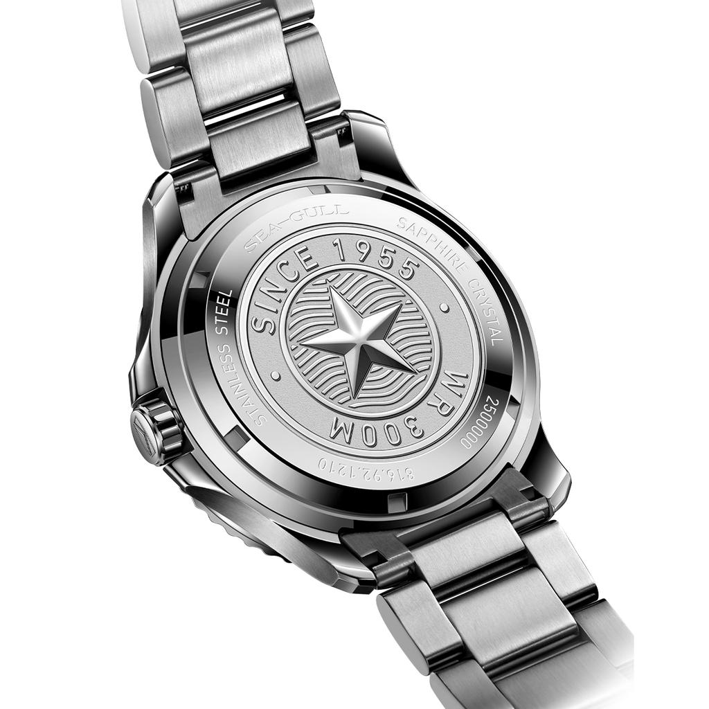 Sea Gull Ocean Automatic Mechanical Movement Steel Strap Watch Men's Watches Green Dial 816.92.1210