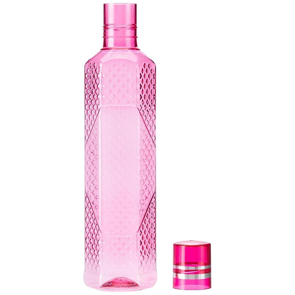 Unbreakable Plastic Water Bottle I Leak Proof I BPA Free Food Grade Fridge Water Bottle I Ideal for Gym 1 Litre Each, Set of 3, Assorted