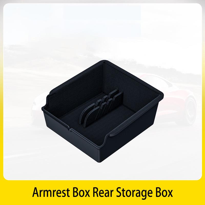 

Для Tesla Model 3 Highland 2025 скрытый ящик для хранения вещей, центральная консоль автомобиля, подлокотник спереди и сзади, флокированная многослойная сетка, организованная