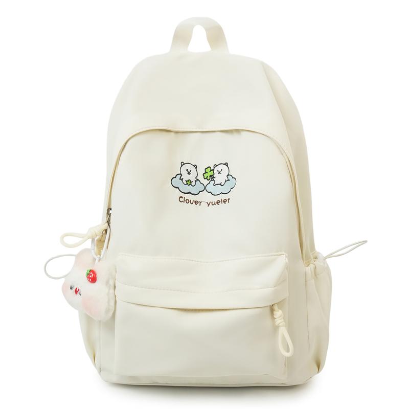 Large Capacity Backpack Student Lightweight Schoolbag Cartoon Embroidery Backpack