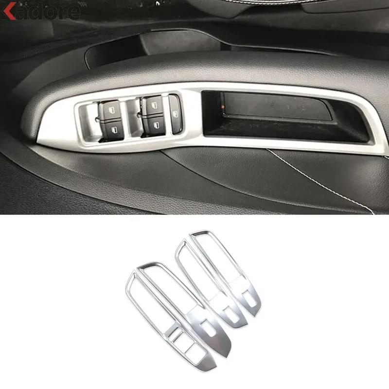 Car Inner Door Window Lift Switch Button Panel Cover Trim For MG Zs SUV 2017- Carbon Fiber Interior Accessories
