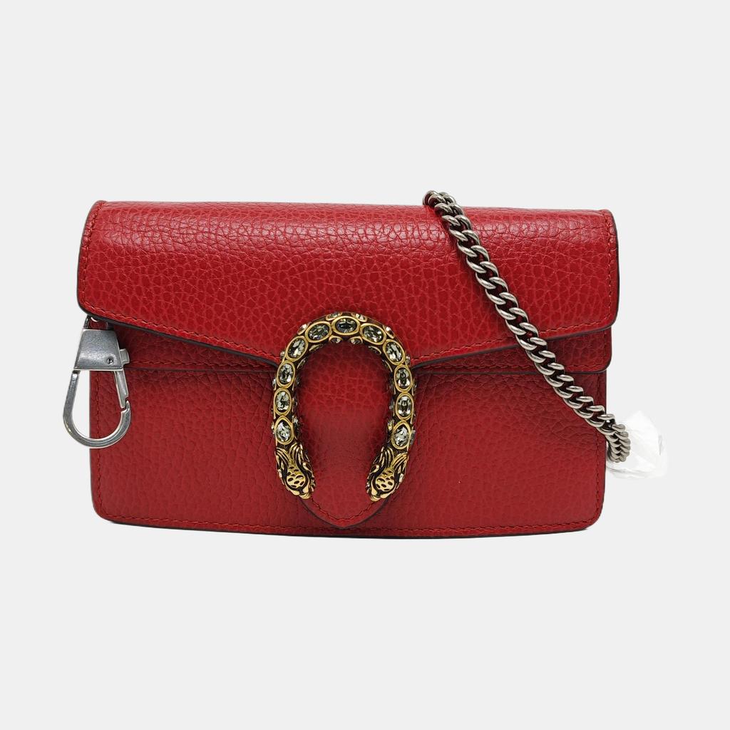 [Pre-Owned] Dionysus Tiger Head Buckle Chain Leather Crossbody Shoulder Bag - Excellent #13W2HN2