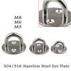M5, M6, M8 Rundformet Heavy Duty Takmonteringshenger 304 Rustfritt stål Krok Heavy Duty Pad Øyeplate Dekkdørspenne